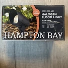 Hampton Bay Low Voltage 50W Black Outdoor Landscape Flood Light Halogen HD38377. Fixed Price $29.99.