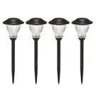 4PK 14" Bronze Solar Led Path Lights Crackle Glass Garden Landscape Bright White. Fixed Price $49.77.