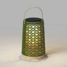 Rattan Battery/solar Led Medium Outdoor Lantern Heathered Green - Threshold. Fixed Price $49.00.