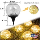 Set 5 Solar Ball Crackle Glass Yard Stake Lamp Waterproof New. Fixed Price $40.00.