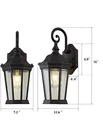 Smeike Exterior Light Fixture Large Outdoor Wall Lantern 16" Black Set 2. Fixed Price $99.99.