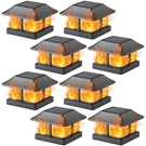 Dynaming Solar Flame Post Cap Lights Outdoor, Powered 8 Pack, Black. Fixed Price $71.48.