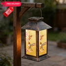 Outdoor Hanging Solar Light Iron Hummingbird Pattern Landscape Bronze. Fixed Price $24.99.