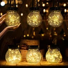 Cooo 6 Pack Heavy Crackle Glass Solar Lantern With 30 Led Firefly Lights. Fixed Price $101.99.
