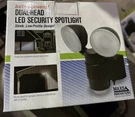 Maxsa 43218RS Battery-powered Motion-activated Dual-head Led Spotlight, Black. Fixed Price $29.99.