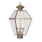 Livex Lighting 2384-01 Westover Antique Brass Outdoor Post Top Lantern. Fixed Price $443.99.