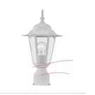 Wisbeam White Outdoor Post Light E26 Base Aluminum Glass 60W Wet Rated Etl. Fixed Price $20.00.