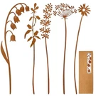 Metal Decorative Garden Stakes, 15.7 Inch Rusty Plant Yard Art Flowers. Fixed Price $21.99.