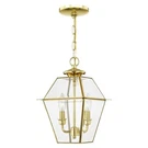 Livex Lighting 2285-02 Westover 2-LIGHT Outdoor Hanging Lantern, Polished Brass. Fixed Price $148.17.