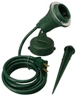 Woods Outdoor Floodlight Fixture With Stake (6-FEET Cord; 6-FOOT Cord, Green. Fixed Price $18.94.