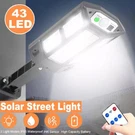 Led Solar Powered Night Safety Street Light With Motion Sensor & Remote Control. Fixed Price $10.99.