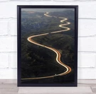 Trails Tail Lights Landscape Road Way Curve Path Journey Wall Art Print. Fixed Price $34.91.