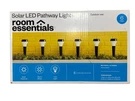 Room Essentials 6PK Round Solar Led Outdoor Path Lights Matte Black. Fixed Price $25.00.