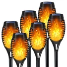Lnryy Outdoor Solar Lights, 6PACK Torch With Flickering Flame, So.... Fixed Price $31.66.