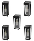 Hampton Bay 10 Lumen Black Outdoor Solar Wall Light Integrated Led (5-PACK). Fixed Price $49.99.