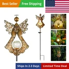Angel Stake Solar Lights With Crackle Glass Globe Waterproof Warm White Led, .... Fixed Price $46.15.