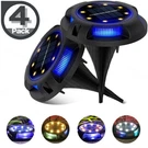 4PACK Solar Ground 12 Led Outdoor Disk Lighting Landscape Yard Garden Lawn. Fixed Price $12.88.
