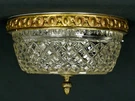 Waldorf Astoria 9.25 In. Clear Glass Brass Flush Mount Light. Fixed Price $850.00.