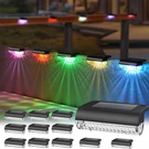 Herzila 12 Pack Solar Deck Lights Outdoor Rgb Led Fence Step. Fixed Price $45.28.