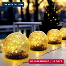 Honoson 3.9 Inch Solar Globe Lights Outdoor - Waterproof Cracked Glass Balls For. Fixed Price $48.42.