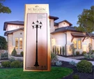Outdoor Lamp Post 3-LIGHT Black Cast Aluminum Vintage Style Bel Air Lighting. Fixed Price $229.95.