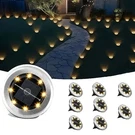 8-12SOLAR Led Ground Outdoor Buried Disk Lighting Landscape Pathway. Fixed Price $30.43.