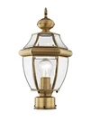 Livex Lighting 2153 Brass Monterey 1-LIGHT Outdoor Post. Fixed Price $185.96.