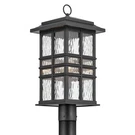 Kichler Beacon Square 1LT Outdoor Post Lantern, Black/clear Hammered - 49832BKT. Fixed Price $339.99.
