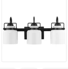 Progress Lighting Fessler 3 Matte Black Opal Glass Farmhouse Fixture. Fixed Price $74.95.