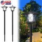 2PACK Led Solar Light Post Outdoor 59''GARDEN Yard Landscape Floor Lamp W/pole. Fixed Price $26.98.