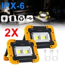 2X Usb Rechargeable Cob Led Work Lamp Floodlight Camping Emergency Torch. Fixed Price $18.98.