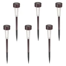 Set Of 6 Solar Powered Outdoor Led Lights For Garden Pathway Patio Cor. Fixed Price $19.99.