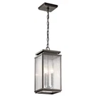 Kichler Manningham Outdoor Pendant 3LT, Olde Bronze, Clear Seeded - 49387OZ. Fixed Price $574.99.
