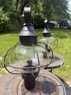 Northeast Lantern 2543 X-lg. Caged Onion Post Light Pair Dark Brass Nautical. Fixed Price $799.00.