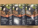 Hampton Bay Low Voltage 50W Black Finish Outdoor Halogen Flood Lights (lot Of 3). Fixed Price $36.99.