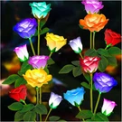 Tonulax Solar Garden Lights - Upgraded Outdoor Light, 7 Color Changing Rose. Fixed Price $33.69.