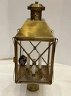 Antique Large Brass & Glass Post Lantern Light X Bars 21 Tall Nos Htf. Fixed Price $799.00.