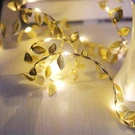2M 20LED Golden Leaf Fairy Lights - Battery Powered Copper Wire String. Fixed Price $11.99.