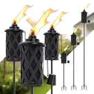 Citronella Torches For Outside Set Of 6, BLACK16 Oz Outdoor Garden Wi.... Fixed Price $81.32.