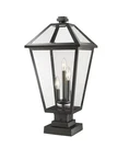 Z-lite 579PHXLS-SQPM Black Talbot 3-LIGHT 25"H Outdoor Pier Mount Post. Fixed Price $375.70.