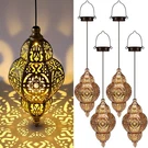 4 Pcs Hanging Solar Lights Moroccan Outdoor Decor Lantern Waterproof Me.... Fixed Price $115.20.