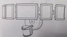 New Olafus 100W Led Security Lights 5 Head Motion Sensor Dusk To Dawn 2 Pack..... Fixed Price $80.99.