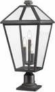 Z-lite 579PHXLR-533PM-BK Three Light Outdoor Pier Mount Talbot Black Finish. Fixed Price $343.40.