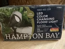 Hampton Led Color Changing Flood Light, Low Volt, Black, Metal, 540 Lumens. Fixed Price $17.95.