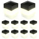 10PCS Solar Post Light 2X2" Waterproof Garden Step Fence Gutter Cap Lamp Outdoor. Fixed Price $43.99.