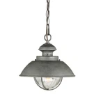 Vaxcel Harwich 1 Light Outdoor Pendant, Textured Gray/clear Seeded Glass - T0265. Fixed Price $144.99.