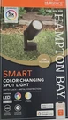 Hampton Bay Smart 450 Lumen Low Voltage Black Led Rgb Color Changing Spotlight. Fixed Price $38.00.