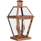 Aged Copper Two Light Outdoor Pier Base From The Rue De Royal Collection. Fixed Price $719.99.