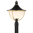 Crystorama Atlas Light Outdoor Post, Black/textured Gold/white ATL-719-MK-TG. Fixed Price $498.00.