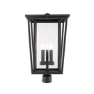 Z-lite Seoul Light 23.75" Post Mount Fixture, Black/clear 571PHXLR-BK. Fixed Price $712.30.